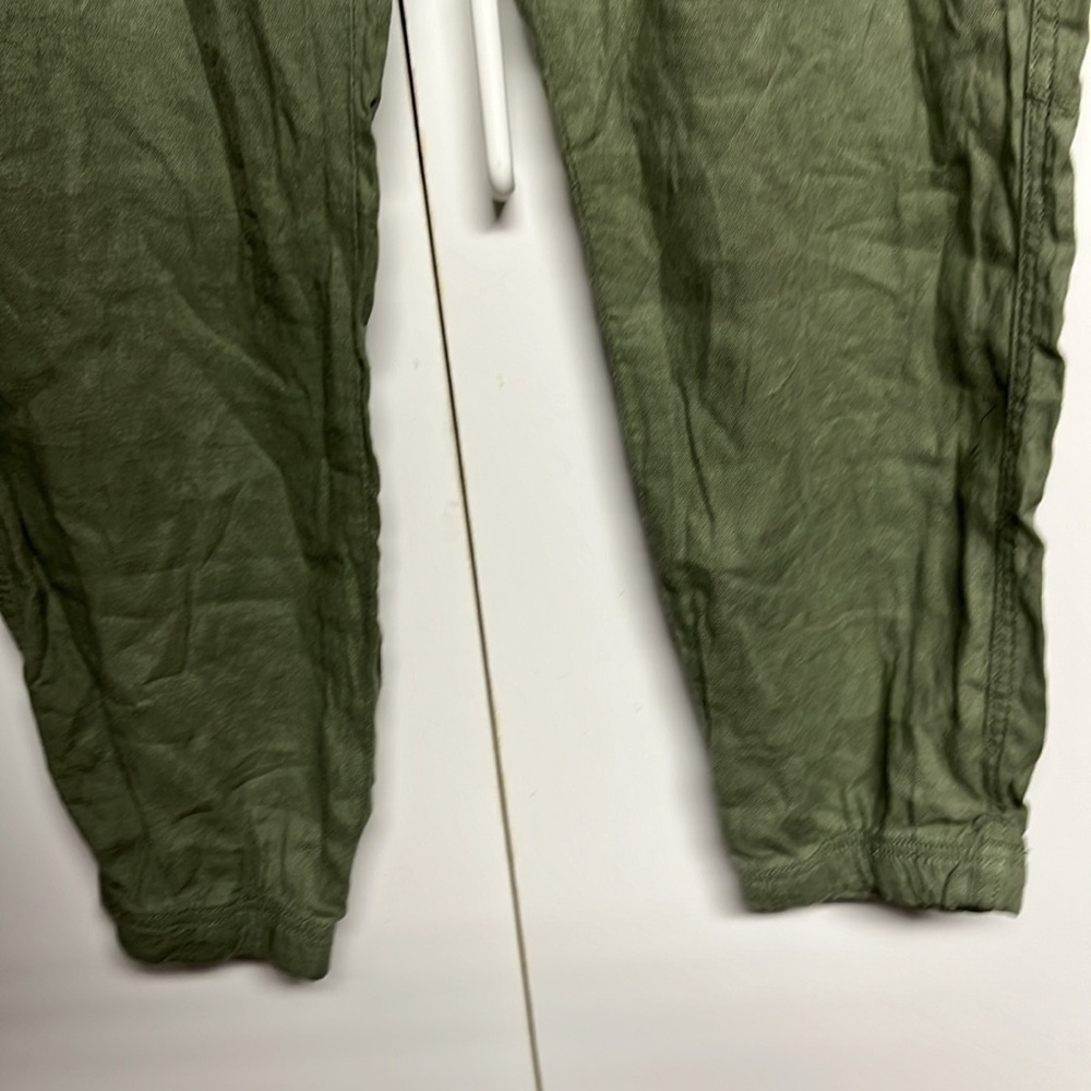 Sanctuary Social Standard Green Linen Casual Jogger Pants Women’s Medium - Picture 7 of 12